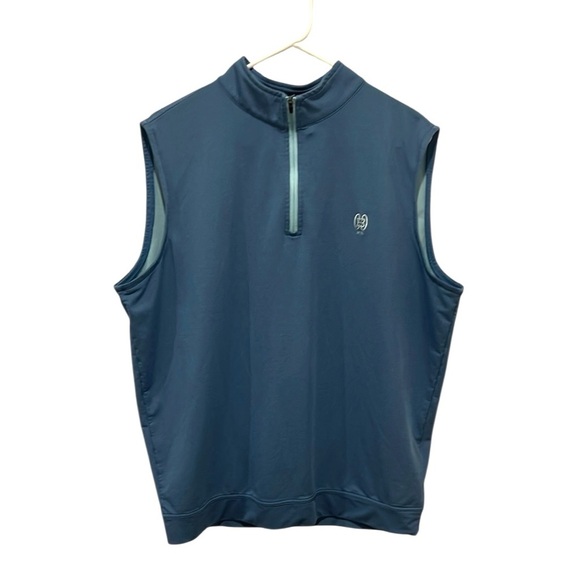 Peter Millar Other - Peter Millar men’s blue quarter zip performance vest size Large